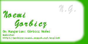 noemi gorbicz business card
