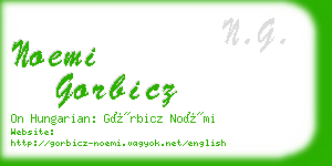 noemi gorbicz business card